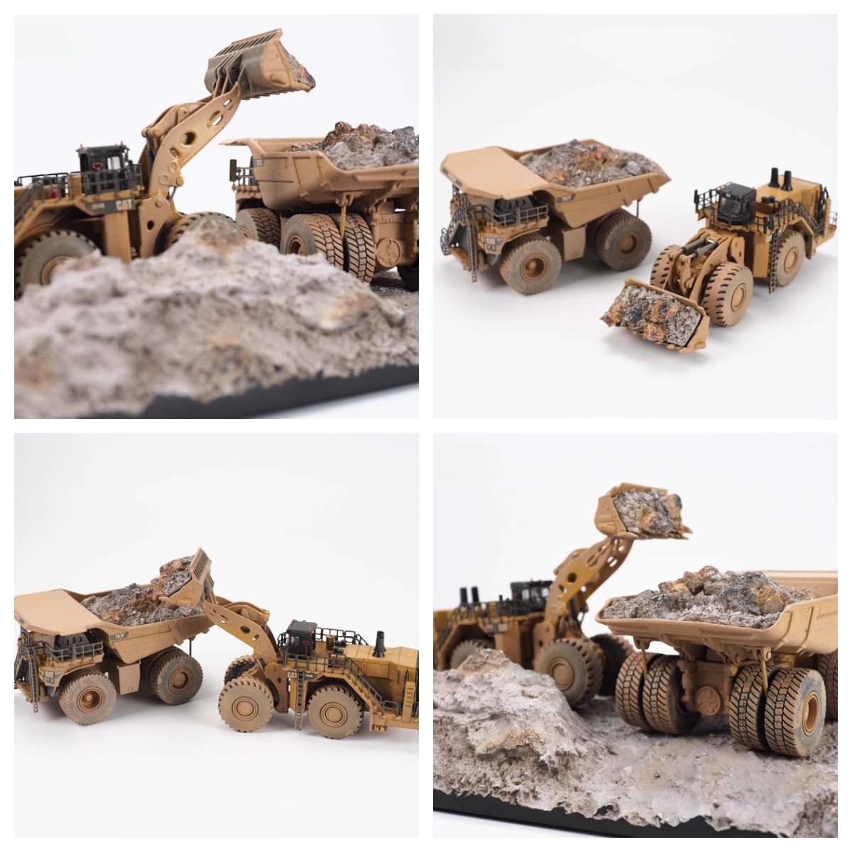 Diecast Masters 1:125 Scale Wheel Loader & Mining Dump Truck Muddy Scene Model Set 85762