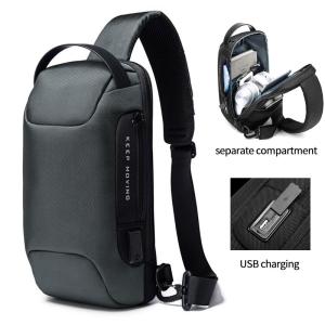 China Factory hot OEM custom men travel anti theft shoulder korean style crossbody waterproof men's customized sling bag factory