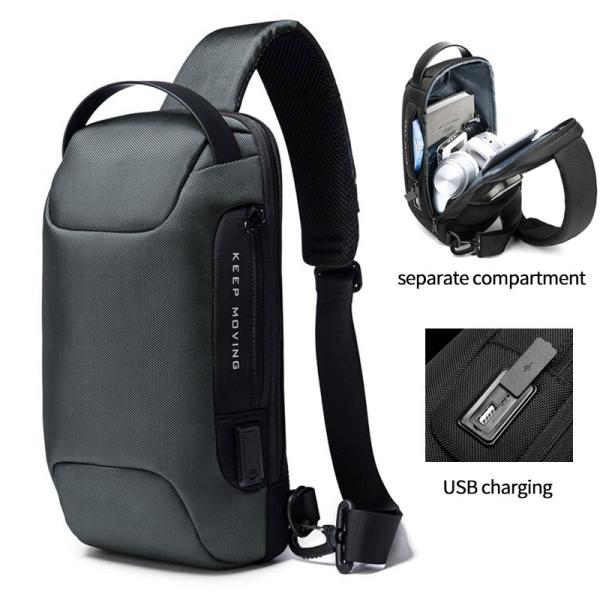 Factory hot OEM custom men travel anti theft shoulder korean style crossbody
