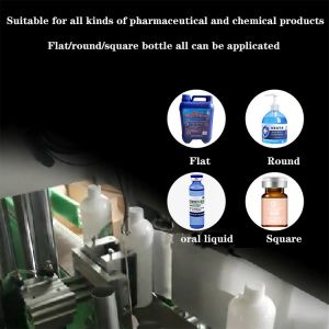 Labeling Machine Double Sides Label Applicator for Automatic Engineer Oil Bottle