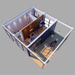 3 Bedroom Prefabricated House Log Cabins Wooden House Prefab Container House