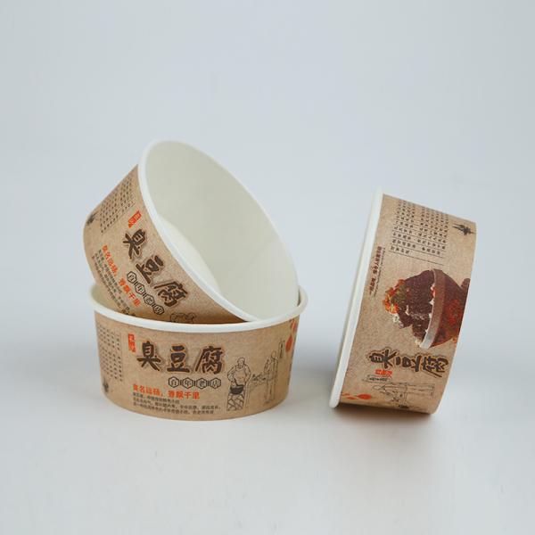 Biodegradable Disposable Soup Bowl 363ml Food Container Bowl Plastic Free Coating