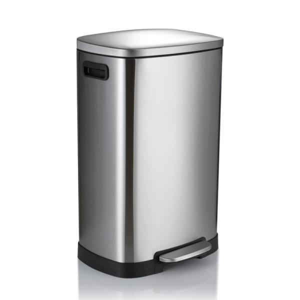 13 Gallon Square Stainless Steel Trash Can for Bathroom, Kitchen, Process Room,