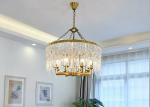 90V Polished Finish Kitchen Diameter 80 / 100cm Crystal Pendant Light