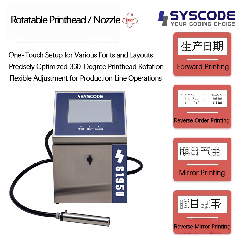 Industrial Small Character Inkjet Printer High-Speed CIJ Coder for Food &