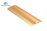 Custom Size Aluminium Flooring Profiles Gold Color Anodized Surface Treatment