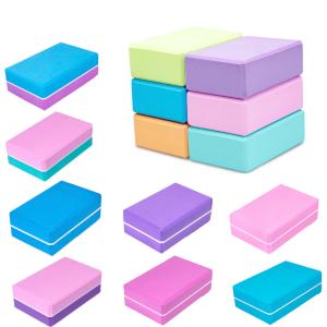 China Fitness Yoga Exercise Blocks , Eco Friendly Yoga Blocks Foam Brick Stretching factory