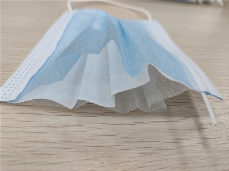 Anti Bacterial 3 Ply Non Woven Face Mask 50 PCS Fluid Resistant Odorless