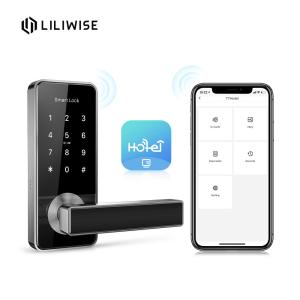 China RFID Wifi Hotel Door Locks Electronic Door Handle Smart Hotel Door Lock System factory