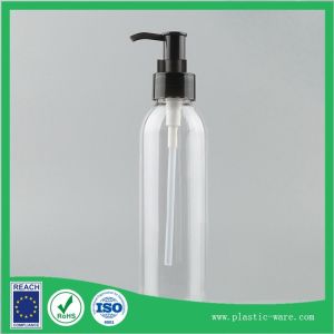 China Supply 250 ml PET lotion bottles with pump sub bottle empty clear plastic bottles on sale