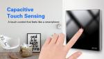 UBARO 1gang Tempered Glass Touch Switch Panel 86*86mm 100-240VAC Input