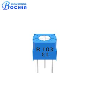 China 3323R 0.5W 1/4&quot; Square Single Turn Cermet Trimmer Trimming Potentiometer factory