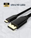 24k Gold Plate Type C To DisplayPort 4K 60Hz Cable Compatible For MacBook