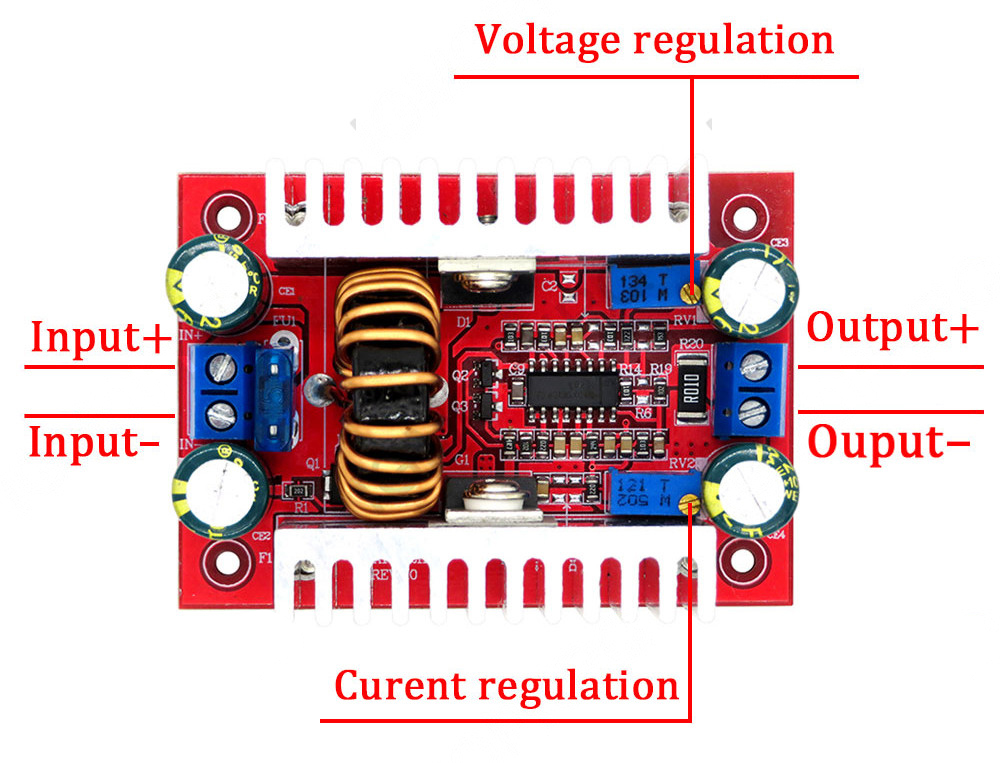 DC 400W 15A Step-up Boost Power Module LED Driver 8.5-50V to 10-60V Voltage Charger