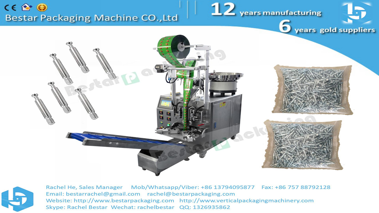 Automatic counting packing machine with 2 vibration for long iron nails