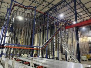 China Stainless Steel Pre-treatment System Aluminium Alloy Profile Vertical Powder Coating Line 3kw Multi Color factory