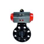 Wafer Connection Electric UPVC Butterfly Valve Normal Temperature