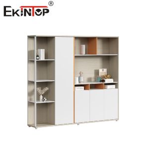 China Customizable Modern Office File Cabinet Bookshelf Bookcase Wooden Bookcase factory