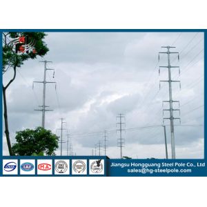China Customized Tubular Steel Tower Electric Pole / Power Transmission Poles on sale