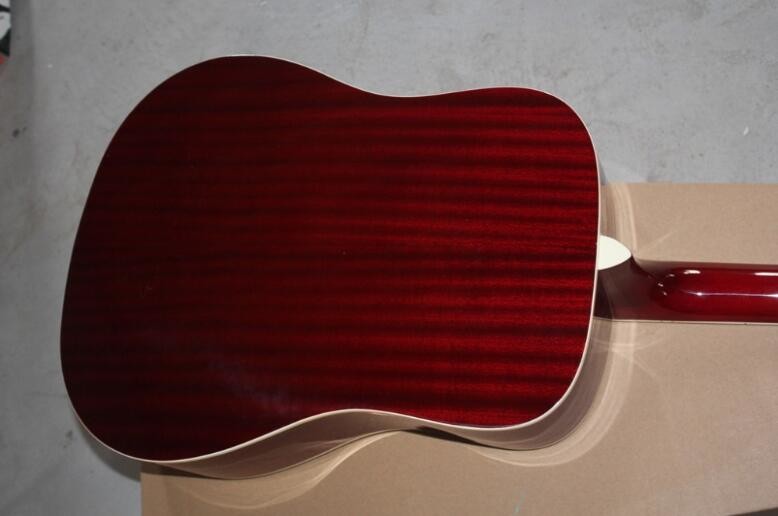 Red Chibson H-Bird acoustic guitar GB H-Bird electric acoustic guitar Chinese made custom acoustic guitar