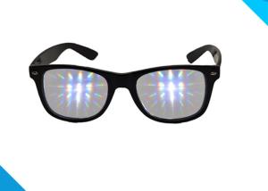 China Rainbow Spiral Plastic 3d Diffraction Glasses For New Year Rave Parties factory