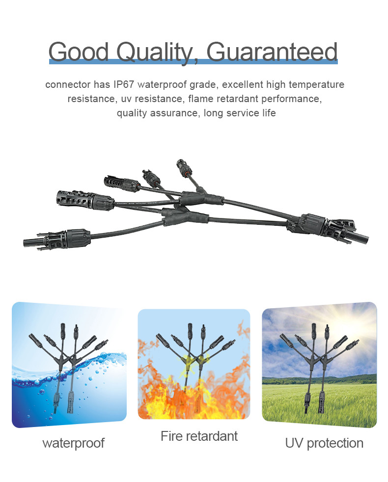 3 Branch Solar Connectors 25A 3Y For Module Power System