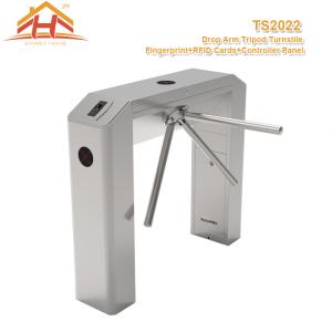 China Entry Waist High Access Control Turnstile Barrier Gate , Subway Tripod Access System factory