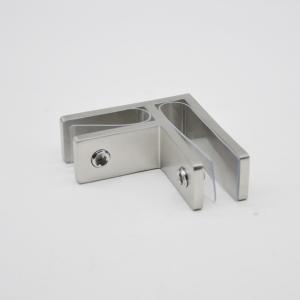 China Stainless steel Glass connector 90 degree RS2314 plus, 70X25mm, thickness 5mm, SS304 satin, mirror, black factory