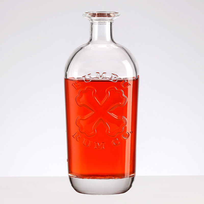 700ml 750ml 1000ml Frosted Printing Glass Bottle Extra Super Flint for Gin Vodka Tequila Whisky Brandy