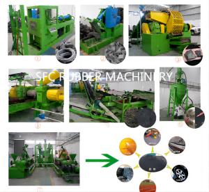 China Customized Waste Tire Recycling Machine / Rubber Granules Production Line factory