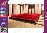 Embroidery Customized Wooden Back & Seat Conference Hall Chairs With 5 Years