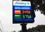 Gas Stations Digital LED Moving Message Display , LED Oil Price Sign 8'' 10" 12"