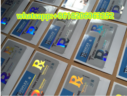 Glossy/Matt Finish TEST E 250 Pharmaceuticals 10ml Glass Bottle Label Hologram Customized As Needed