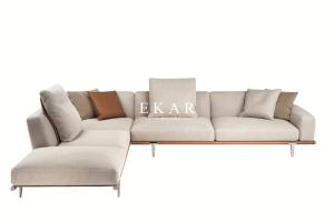 China Modern Italian Sectional L Shaped Corner Fabric Couch Living Room Sofa factory