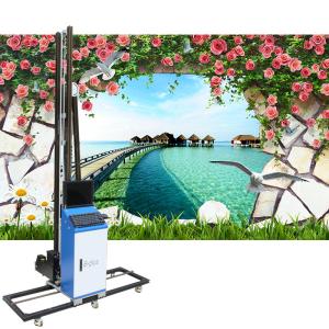 China 1440DPI Automatic Wall Inkjet Printer , Vertical 6D Mural Printing Machine on sale