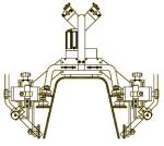 U Shaped Double Welding Gun MIG / MAG Automatic Reinforcing Rib Welding Tractor