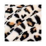 100% Polyester Super Soft Leopard Print Rabbit Fur Faux Fur Fabric for Garment