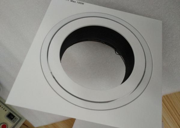 Max 75W G53 Square Tiltable LED Recessed Downlight Anti-Glare Reflector For