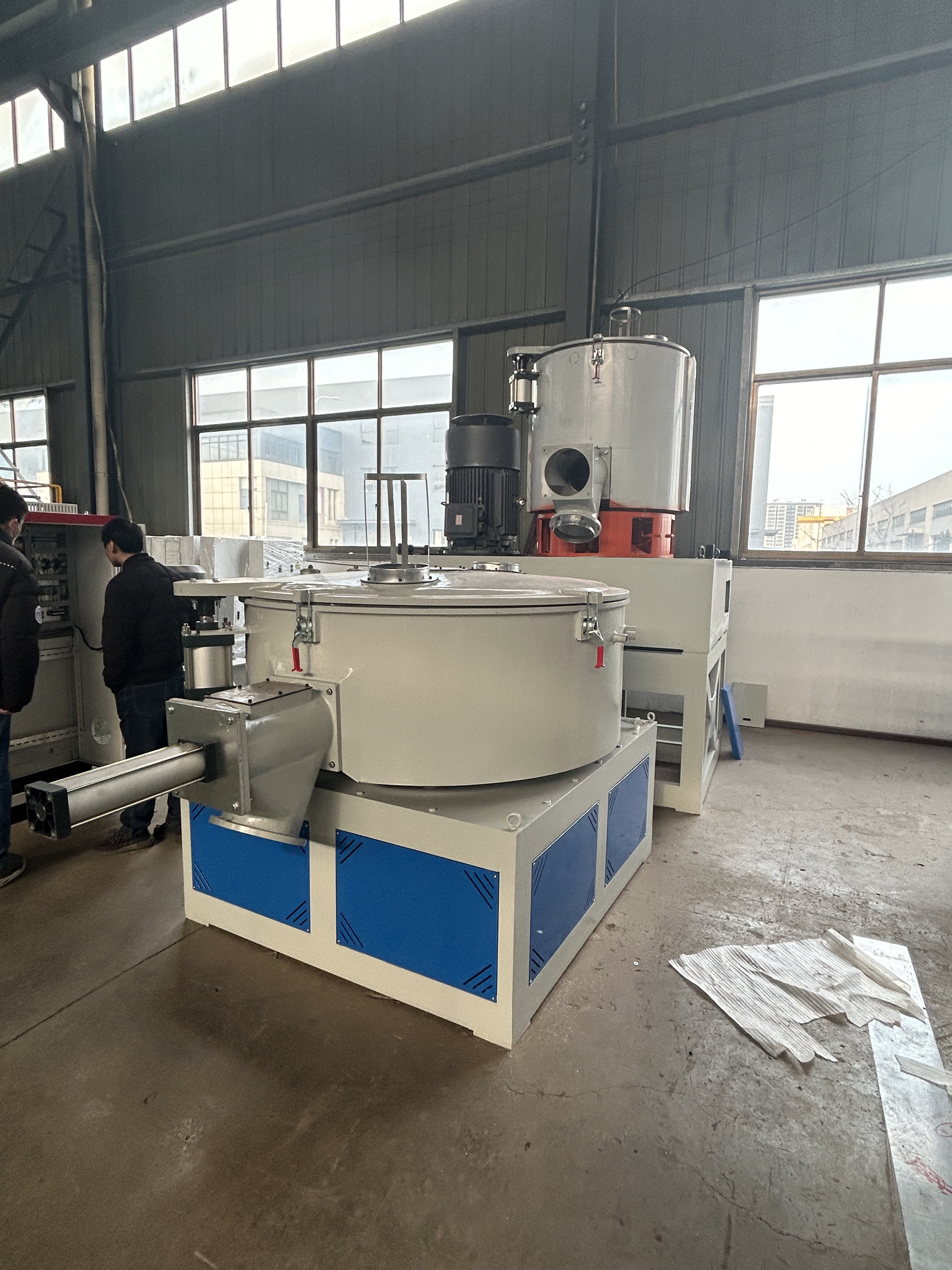 Plastic High Speed Hot Heating Cooling WPC PVC Powder Resin Turbo Mixer Machine For PVC Pipe, Window Door Profiles, Ceiling Panel, Cable Trunking,