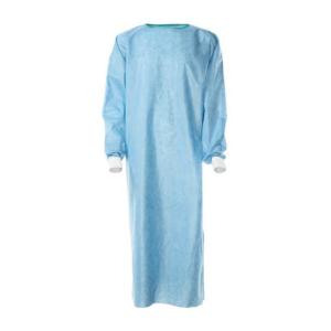 China Blue Disposable Surgical Gown / Sterile Reinforced Knitted Wrists Gowns factory