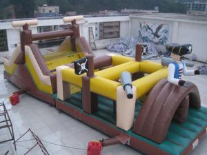 China inflatable obstacle course / inflatable pirate obstacle course for kids play factory