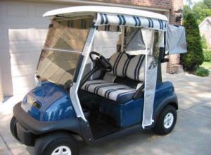 China Track Style Golf Cart Enclosures 3 Sided Nylon Golf Cart Covers Light Weigh factory