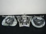 Romantic shape glass candle holder with love