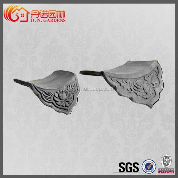 Traditional Chinese Temple Clay Roofing Tiles Accessories 6% Water Absorption For Traditional Building Material