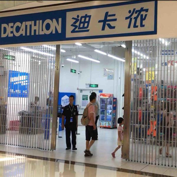 PC Electrically Operated Lateral Sliding Shutter Door PVC Store Security Sliding