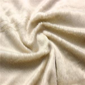 China solid velboa fabric crystal velboa fleece fabric plain fabrics factory