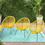 Metal Frame Plastic Rattan Wicker Acapulco Chair for Outdoor Balcony Patio Lawn