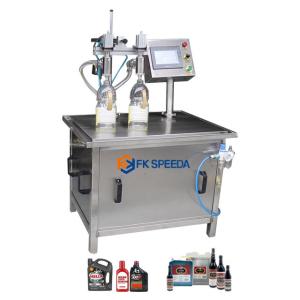 China FKF602 1000-5000ml Pneumatic Volumetric Filling Machine for Oil Water Juice Honey Soap factory