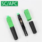 Free sample green color FTTH fiber optic SC APC UPC fast connector