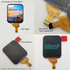 NV3030B Driver IC 240*284 IPS 1.83 TFT LCD 15pin FPC 4-SPI Color LCD Touch